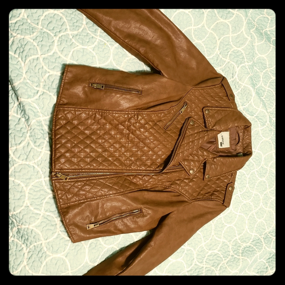 Levis Faux brown leather jacket